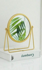 Gold Frame Rotating Vanity Mirror