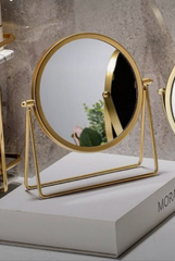 Gold Frame Rotating Vanity Mirror