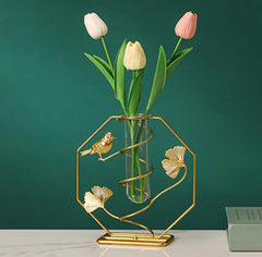 Hydroponic glass tube planter