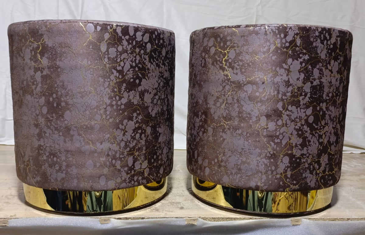 Ottoman sitting velvet stool