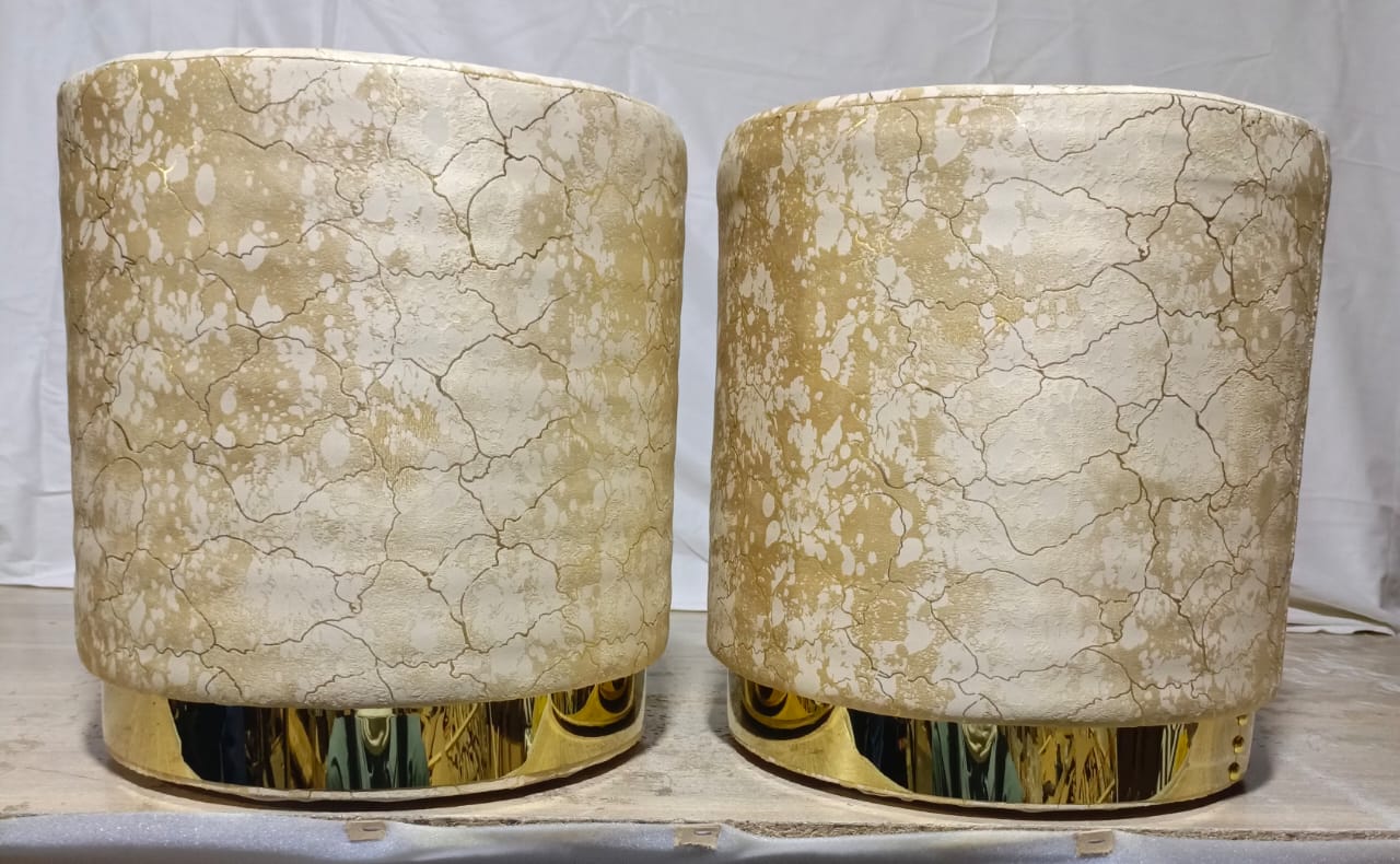 Ottoman sitting velvet stool