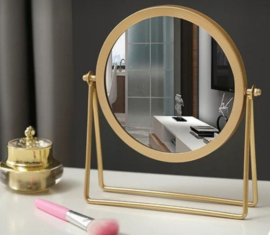 Gold Frame Rotating Vanity Mirror