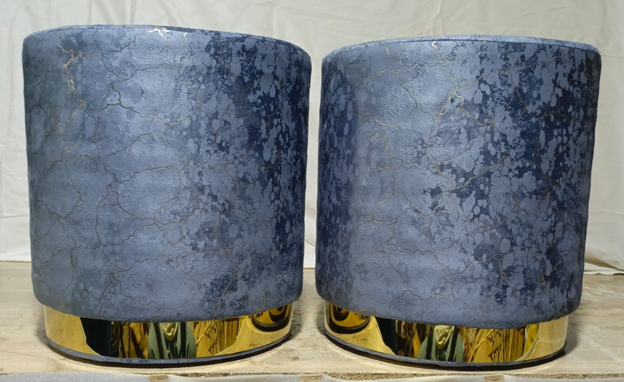 Ottoman sitting velvet stool