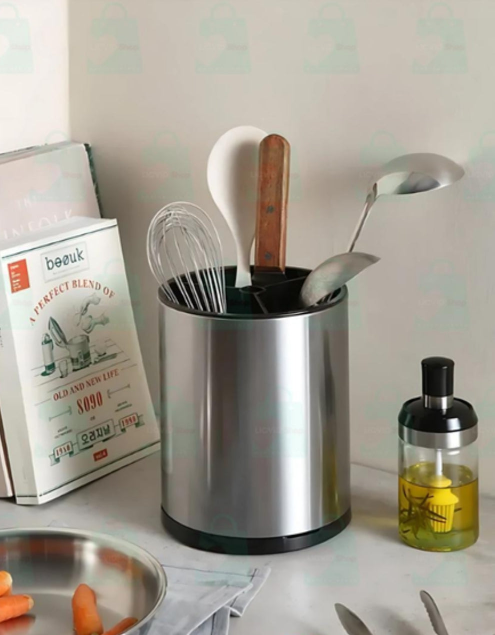 Stainless Steel Rotating Spoons Holder ( Spoons not included )